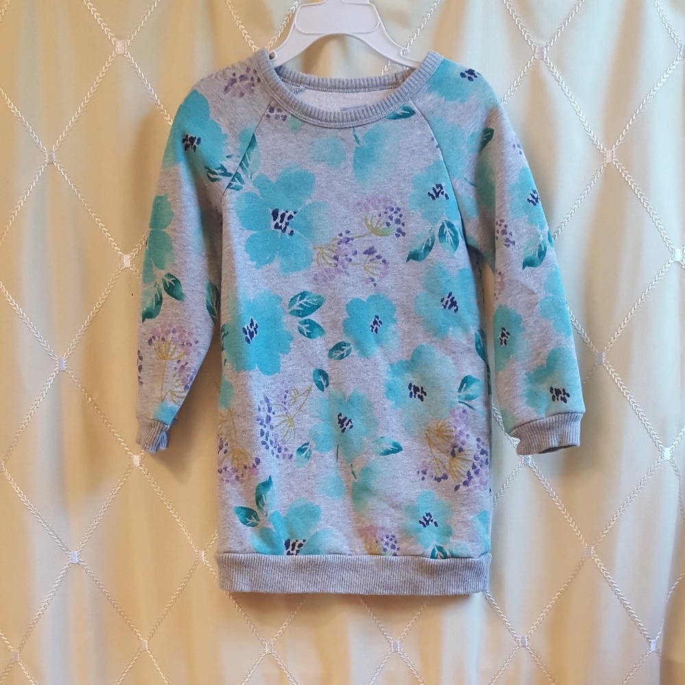 Baby Gap floral sweatshirt dress